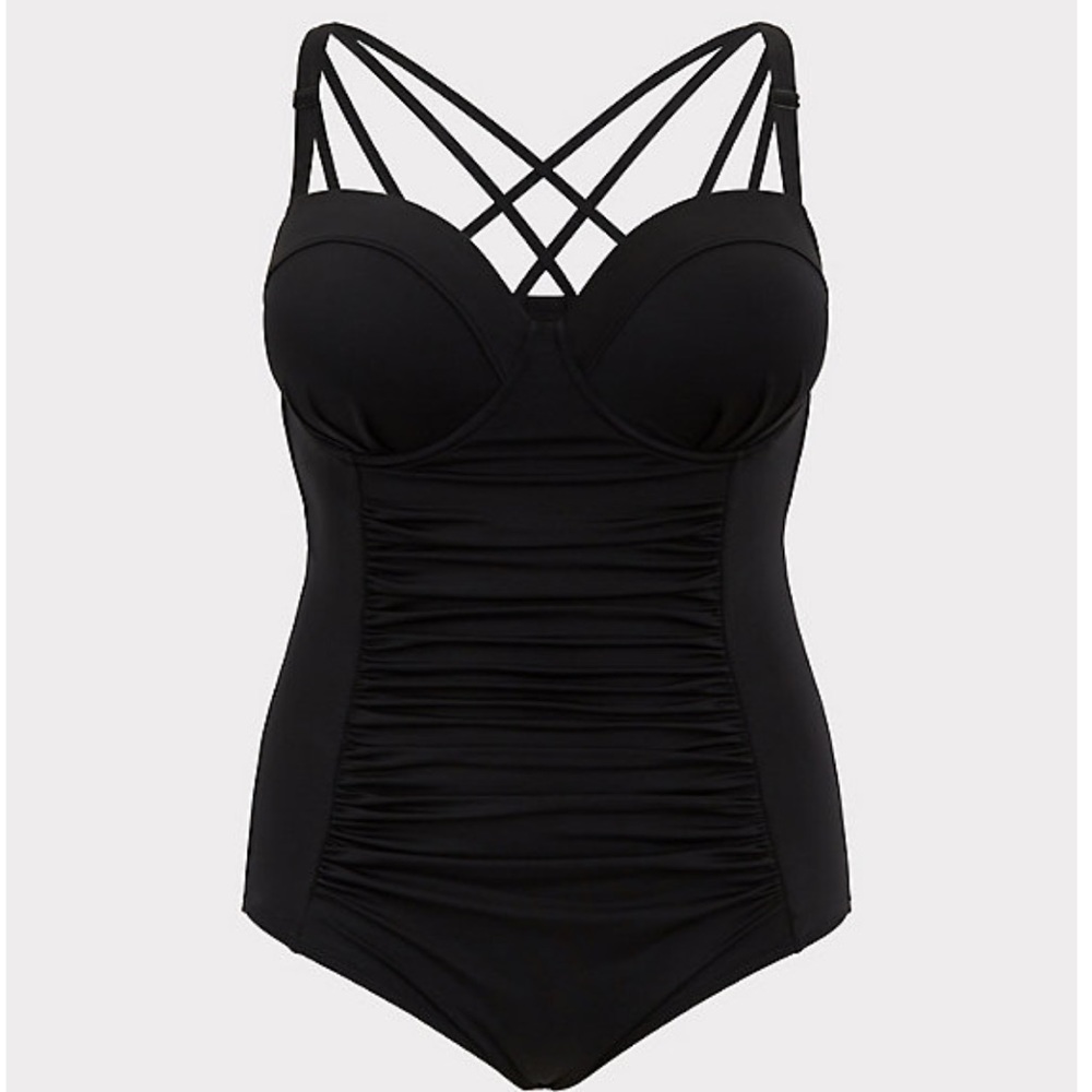 NWT Torrid Strappy Back Push-Up One-Piece 3X - Picture 4 of 6